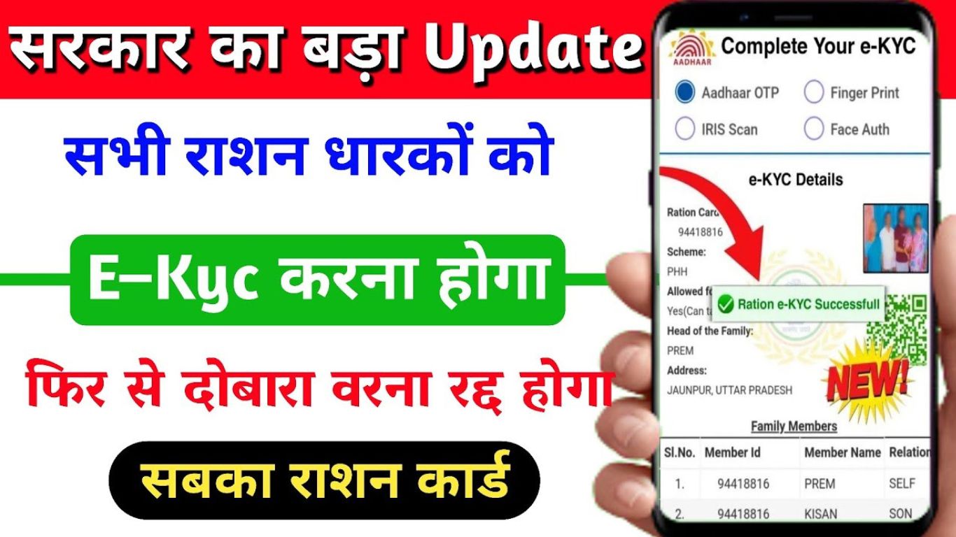 Ration Card Ekyc online 2024